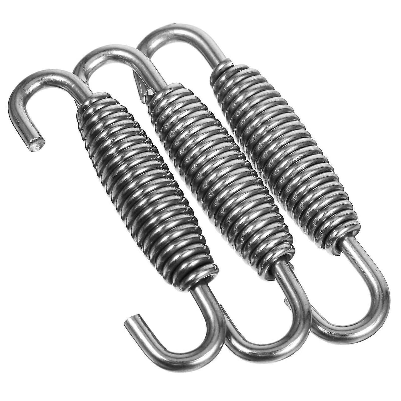 Stainless Steel Exhaust Pipe Spring for Motorcycles 3Pcs Durable Hooks