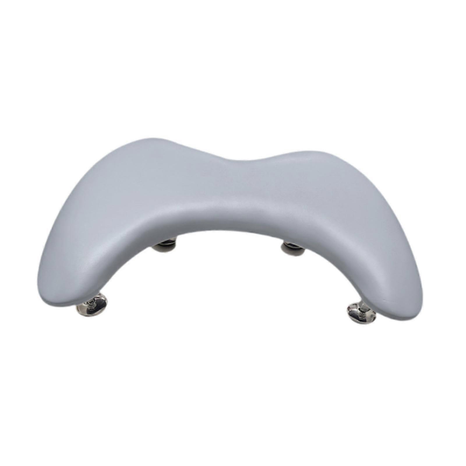 Manicure Arm Rest Cushion with Ergonomic U Shape, Adjustable Height, Waterproof, Non Slip Base, Gray