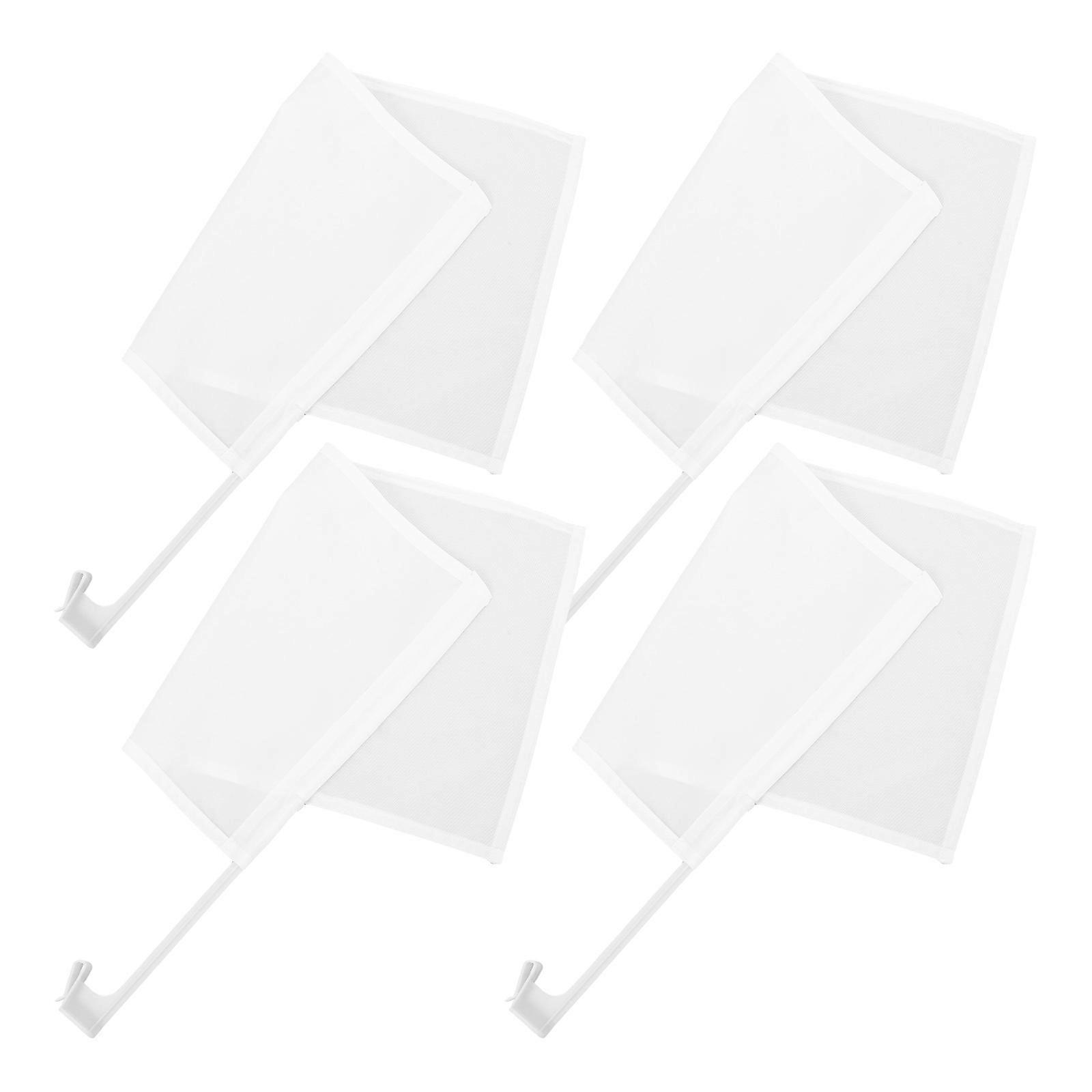 Car Decorating White Window Flags for Vehicle DIY 4Pcs Pack