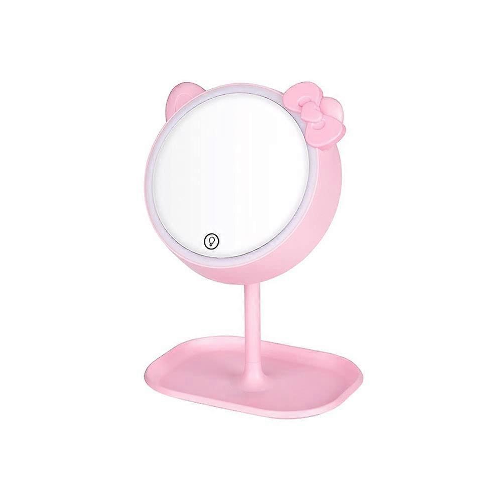 LED Makeup Mirror with Touch Screen, USB Rechargeable, Foldable Portable Vanity Mirror