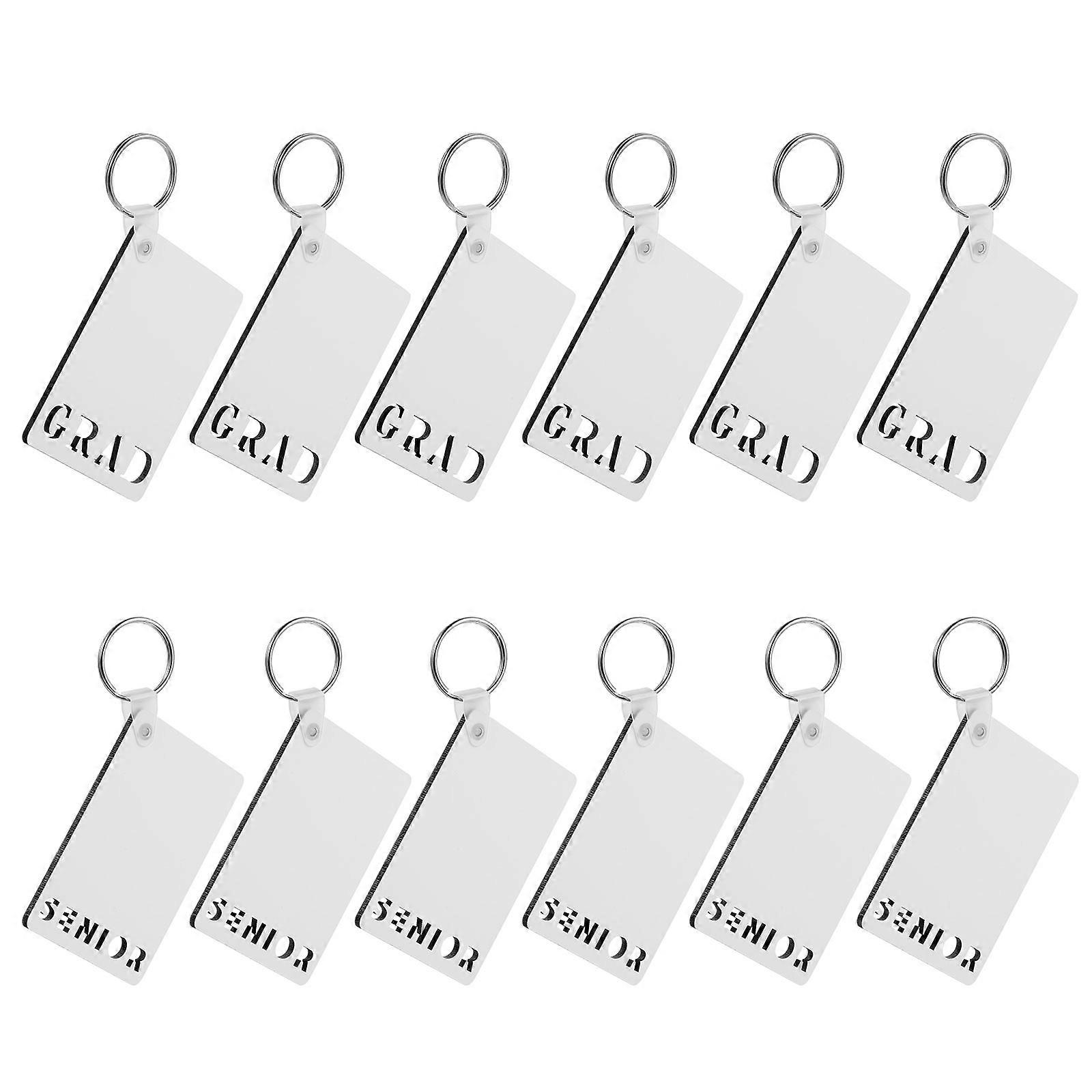 Blank Heat Transfer Keychains for Graduation DIY Projects 48 Pieces