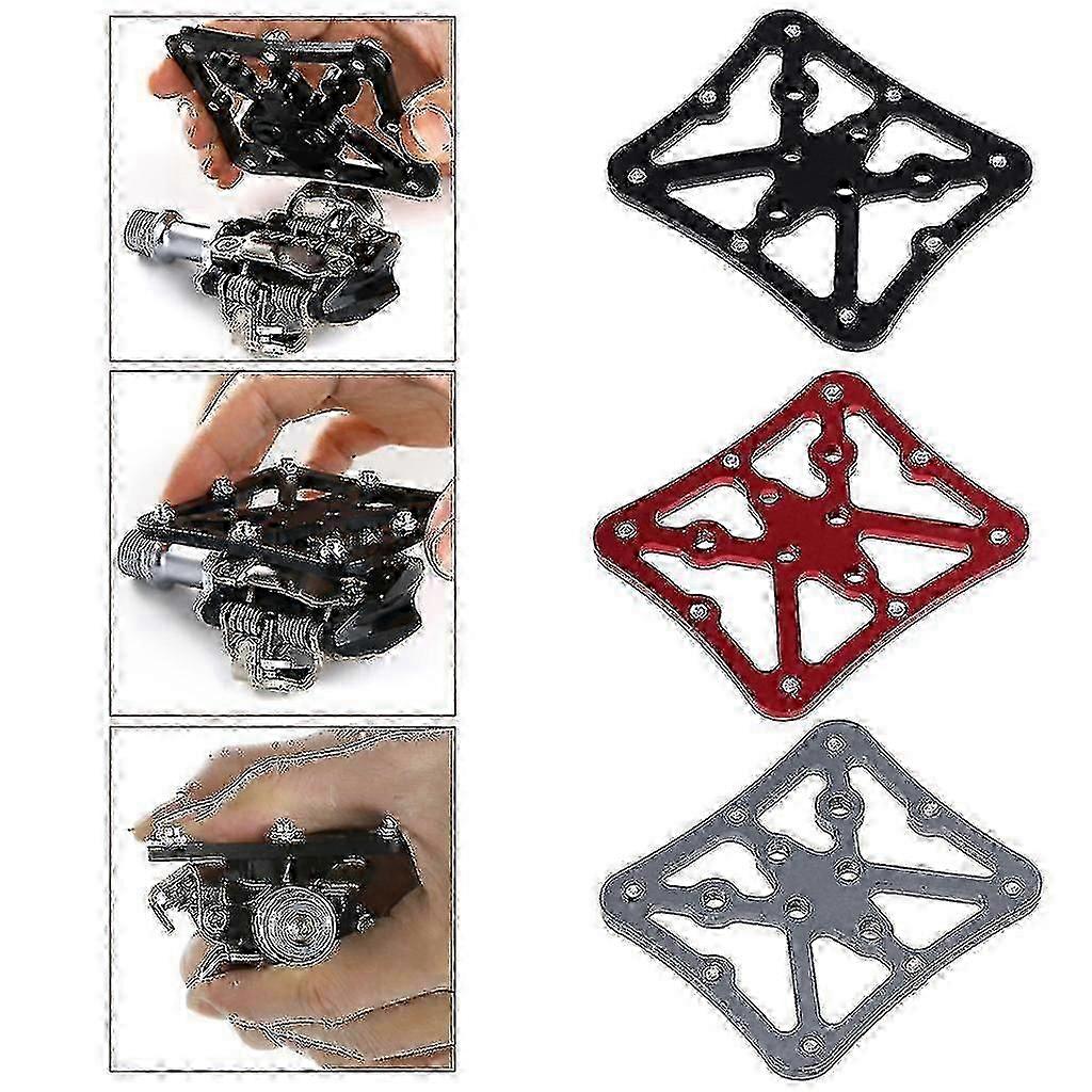 Cycling Metal Clipless Bicycle Pedal Adapter Platform For Spd  Titanium