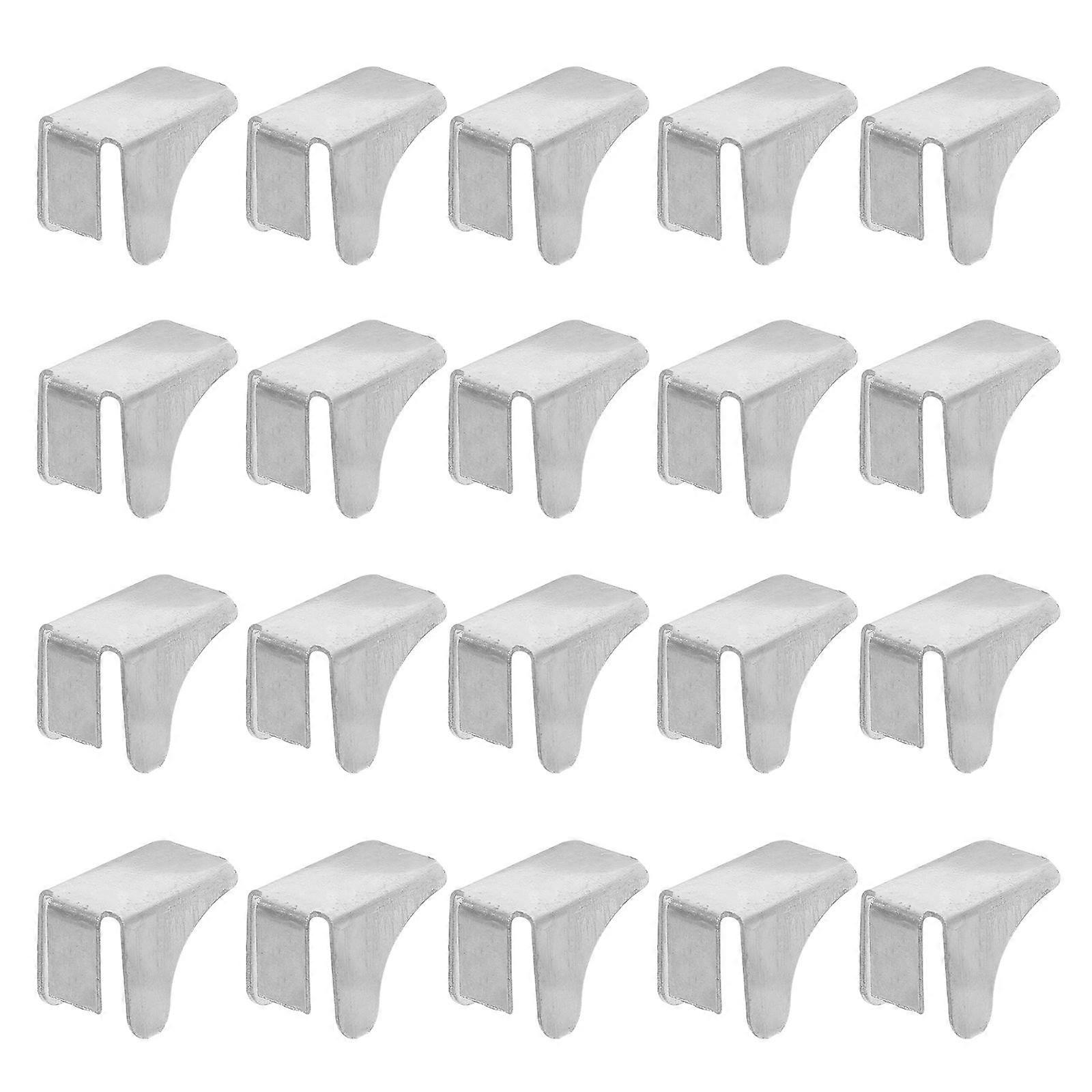 20pcs Metal Shelf Clips: Bracket Replacement For Inside Storage Cabinet - Shelving Removable Triangular Support For Bookcase Garage Kitchen Office