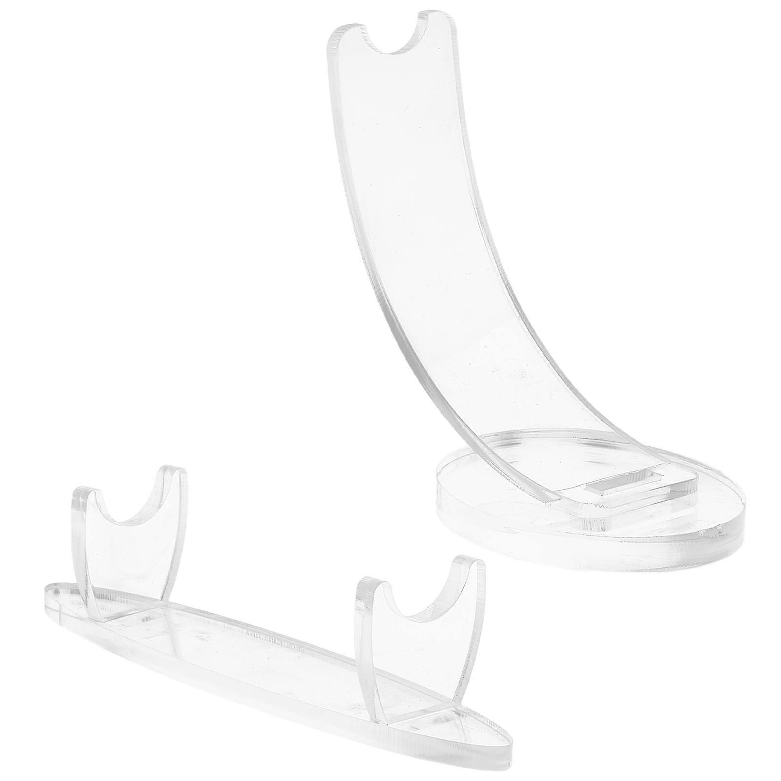 2Pcs Transparent Acrylic Pen Display Stand for Office Multifunctional Use