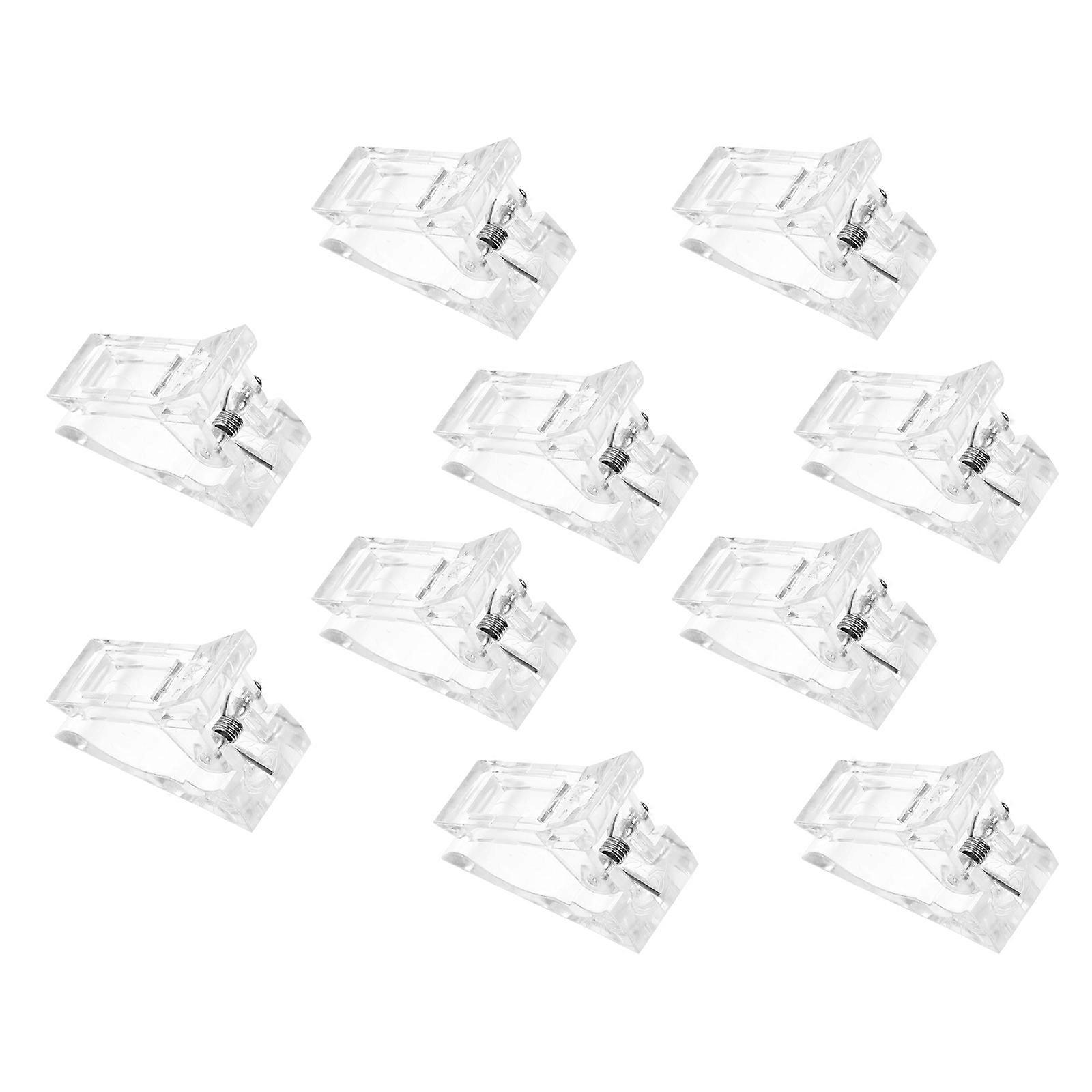 Nail Tip Clip Transparent for Nail Extension with 10Pcs Quick Building Clips