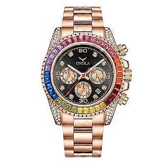 XDovet Herren Businessuhr, Luxuriöse Mechanische Skelettuhr, Herren Diamant Zifferblatt Wasserdicht Leuchtend, Herrengeschenk