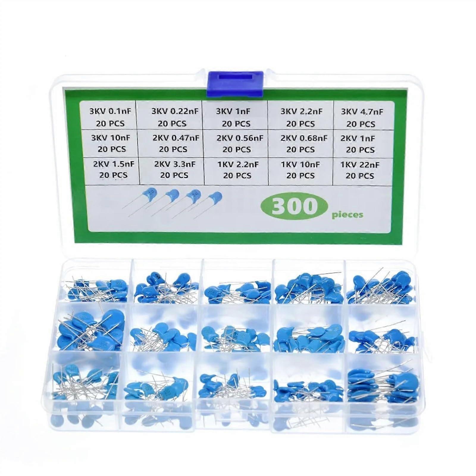Ceramic Capacitor Assortment Kit  Voltage Mixed Values 1nF–22nF with Storage Box for DIY