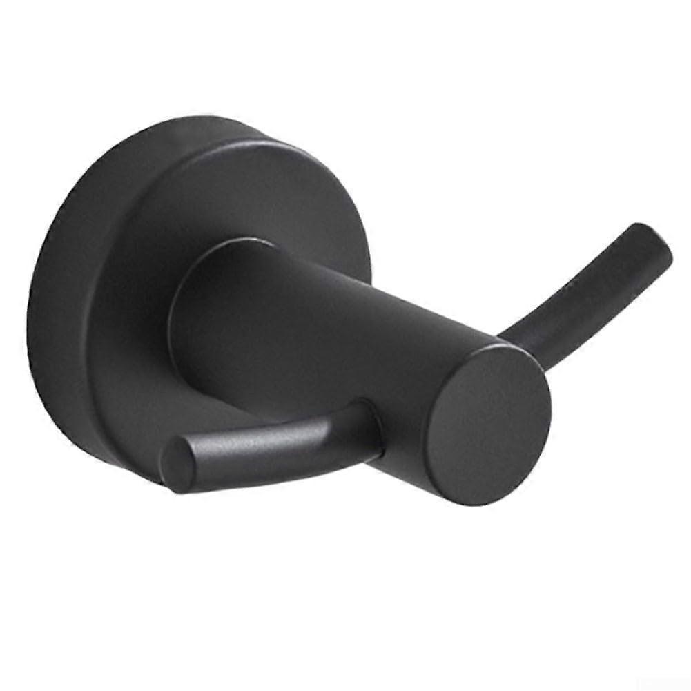 Black Stainless Steel Bathroom Wall Hook Rustproof for Towels Keys Modern Easy Install