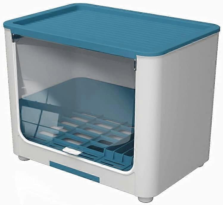 Dish Drying Rack with Removable Drain Board, White Multifunctional Kitchen Utensil Holder