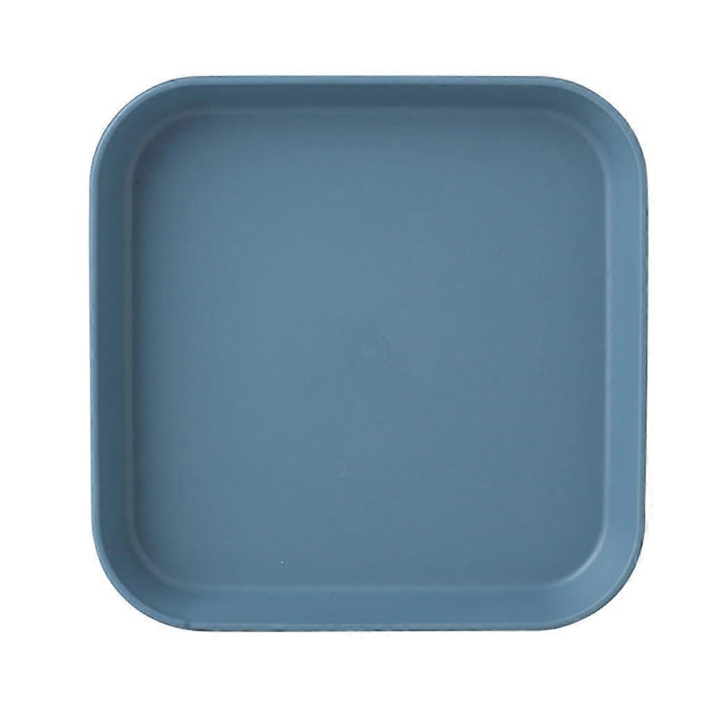 Square Shape Snack Platter with Smooth Rounded Edges, Large PP Food Serving Tray for Kitchen, Blue