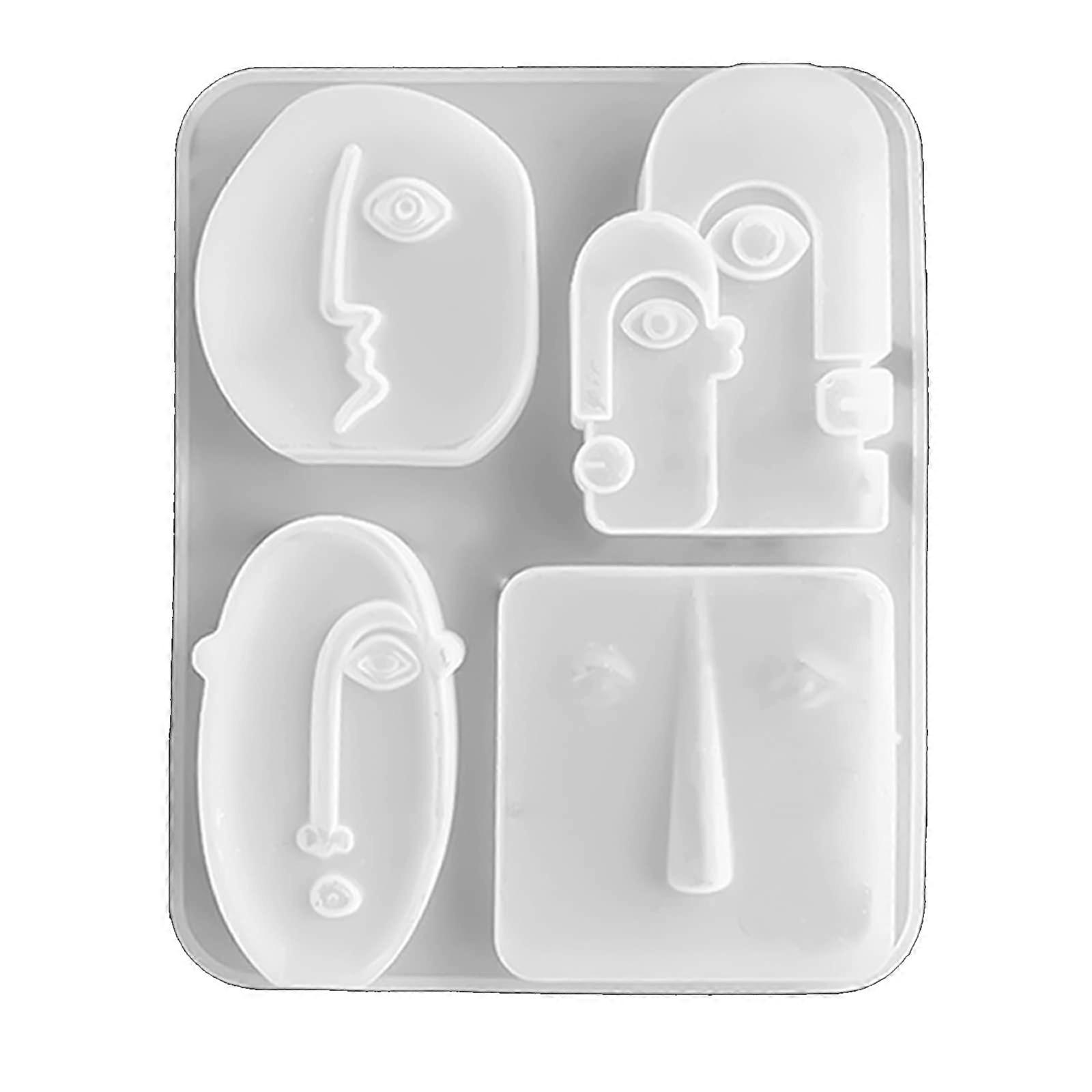 Silicone Face Mold 3D Human Face for Soap Making Resin Casting Flexible NonStick Design