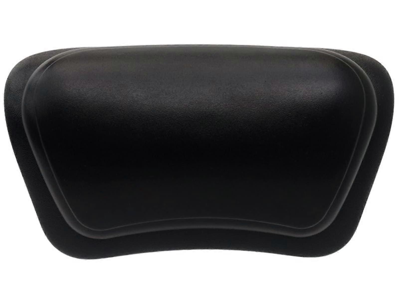 Bath Pillow with Ergonomic Neck Support and Waterproof PU Surface, Black Bathtub Headrest