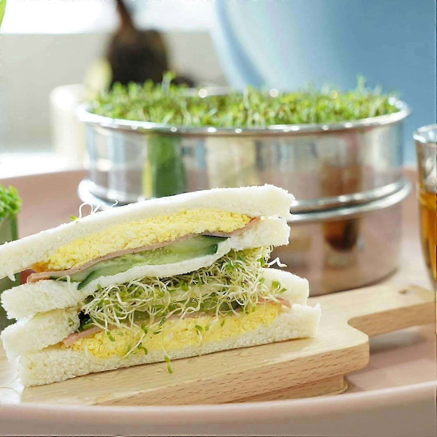 Stainless Steel Sprouting Kit with SpaceSaving Stackable Germination Trays for Gardeners