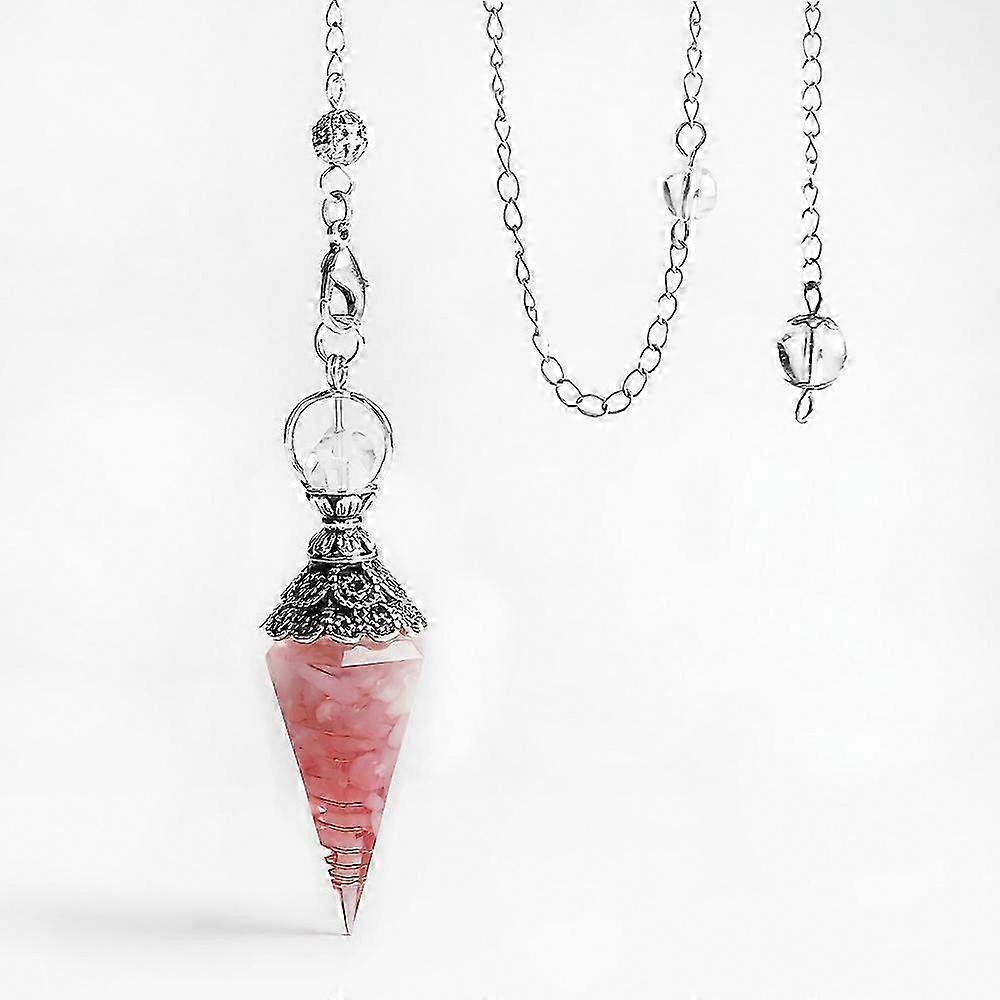 Hexagonal Reiki Pendulum with Chakra Crystals for Energy Healing and Dowsing