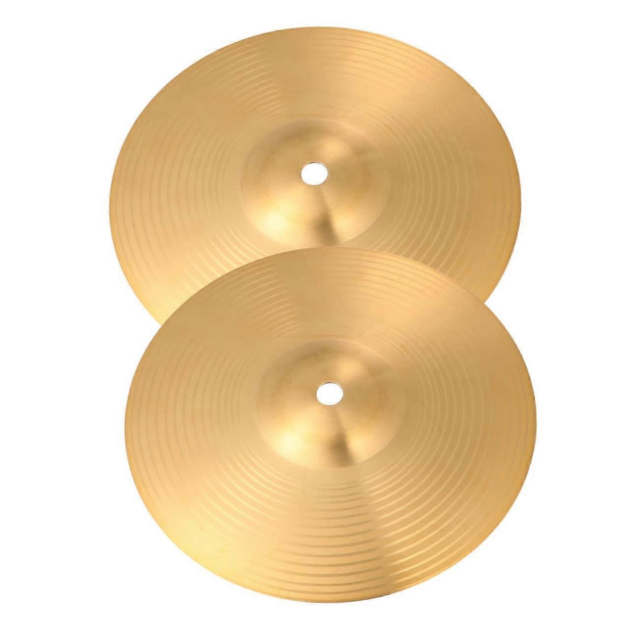 Jazz Drum Cymbals Set 2pcs Durable Brass with Vibrant Tone and Quick Replacement for Drum Kit