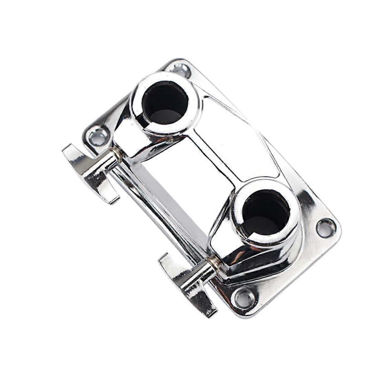 Drum Mounting Clamp with Stable DoubleHole Bracket for Percussion, Durable Metal Stand Attachment