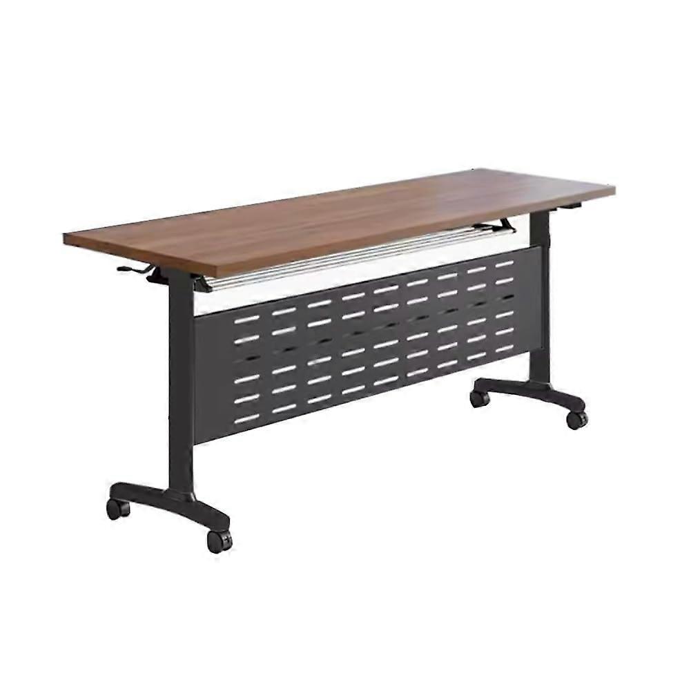 Modern Rectangular Folding Conference Table with Foldable Sideflip Design, 360° Rotatable, Easy to Move and Combine