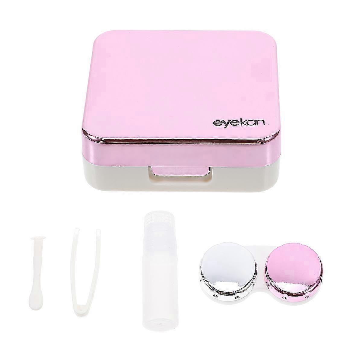 Mini Lens Case Box Red Lens Container Holder for Storage Use