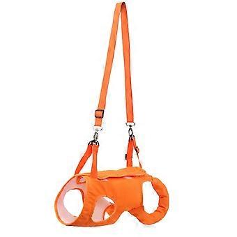 Hunde-Hebegeschirr mit verstellbaren Gurten und atmungsaktivem Material für ältere oder behinderte Hunde, Orange, Größe L