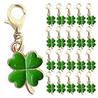 50pcs Four-Leaf Clover Keychain: Lucky Shamrock Keychain Charm for Keys Purse Bags Backpacks - Stylish Leaf Pendant Good Luck Party Favors