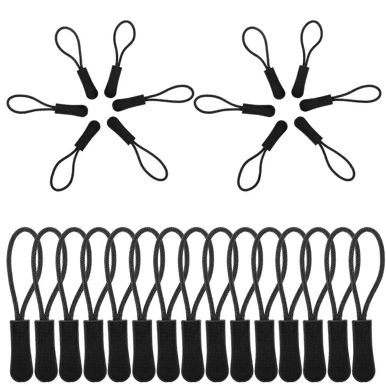Zipper Pulls Rope Practical Zipper Extension Tags for Backpack 30Pcs