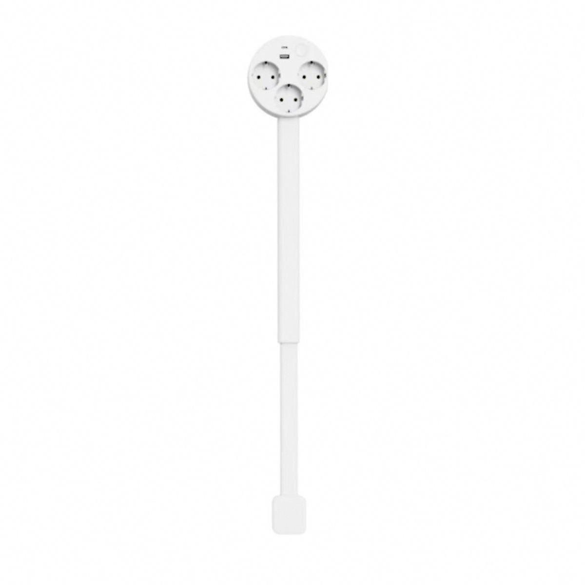 Adjustable Length Power Outlet Extender with Rotating Wall Plug for Electrical Devices