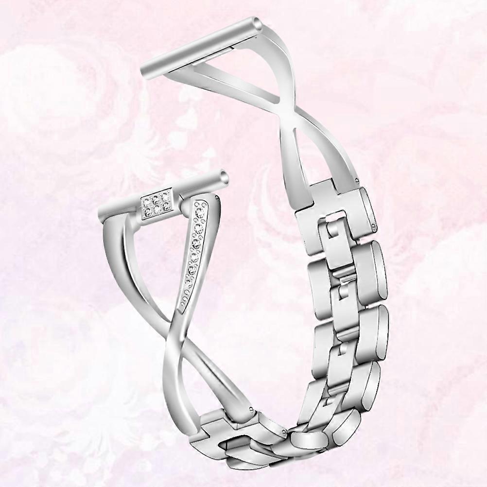 Sports Watch Band Type Strap Silver Replacement Durable 1Set