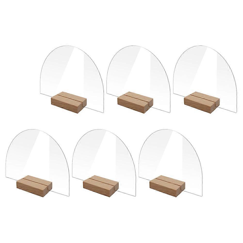 Transparent Acrylic Table Number Card for Wedding Table Signs 6Sets