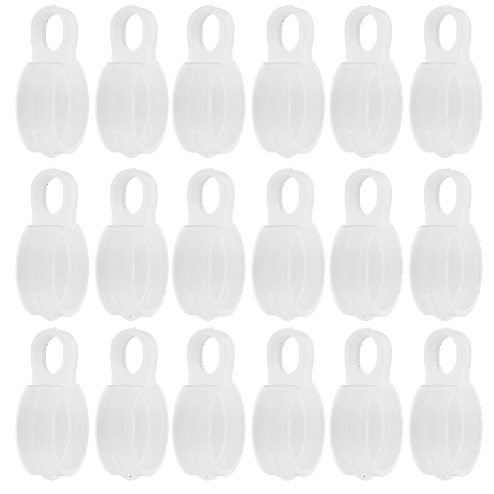 Windproof Hook Plastic Drying Rack Clamps for Clothes 50Pcs White Set
