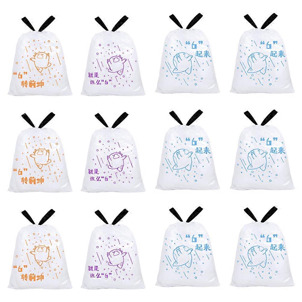 Household Garbage Bag Automatic Closing Function Drawstring 69Pcs Set