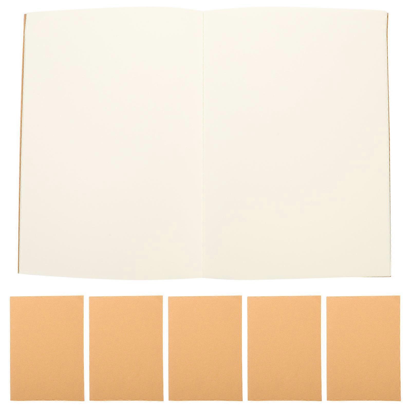 Students Painting Blank Notebook Simple Style Sketch Books 5Pcs Set