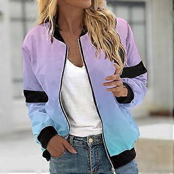 Damen-Trainingsjacke mit Reißverschluss und Taschen, schmale Passform, weiche Baumwolljacke für Laufen, Sport und Yoga