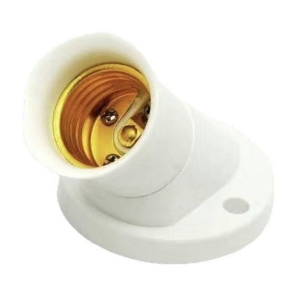 20PCS E27 Angled Electrical Socket Lamp Base For Wall Mounting 45 Degree Tilted