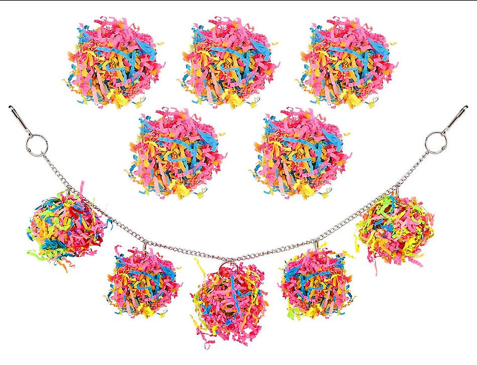 Safe Non-toxic Bird Toys Scraps Of Paper Vine Bal Hanging String Parrot Biting Pet Foot Grasping/lower Foot