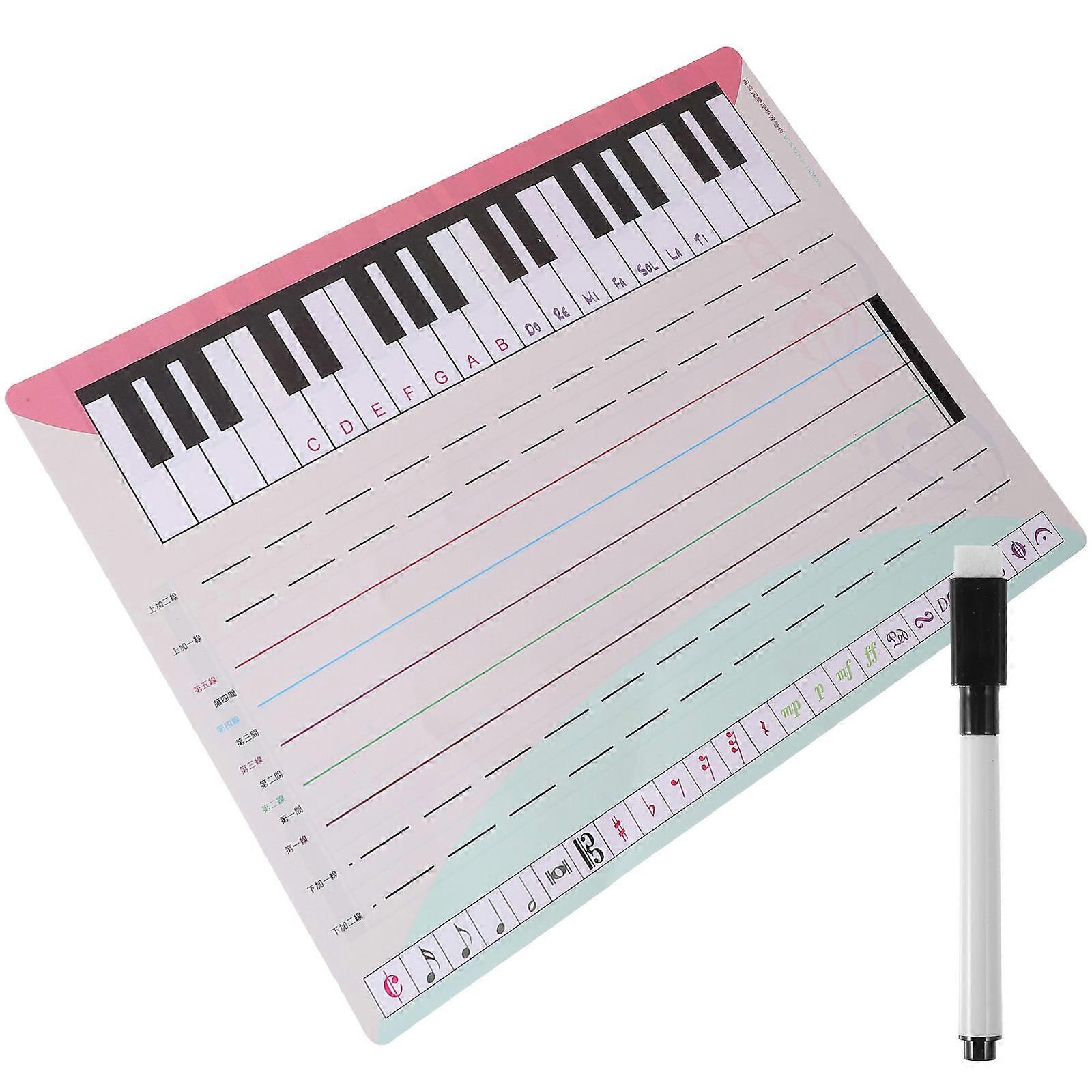 Stave Whiteboard Music for Practice 1Set Erasable Writable Board