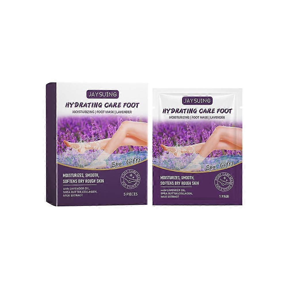 Lavender Exfoliating Foot Mask Moisturizing Smoothing 5pcs