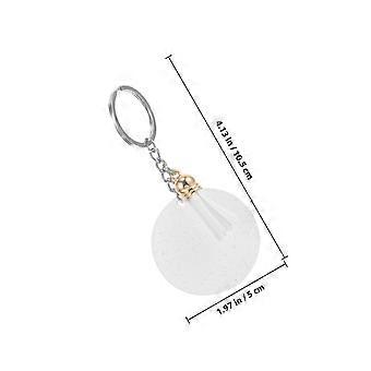 Colorful Acrylic Keychain Blank for DIY Crafting 10Pcs White Decorative Keychains