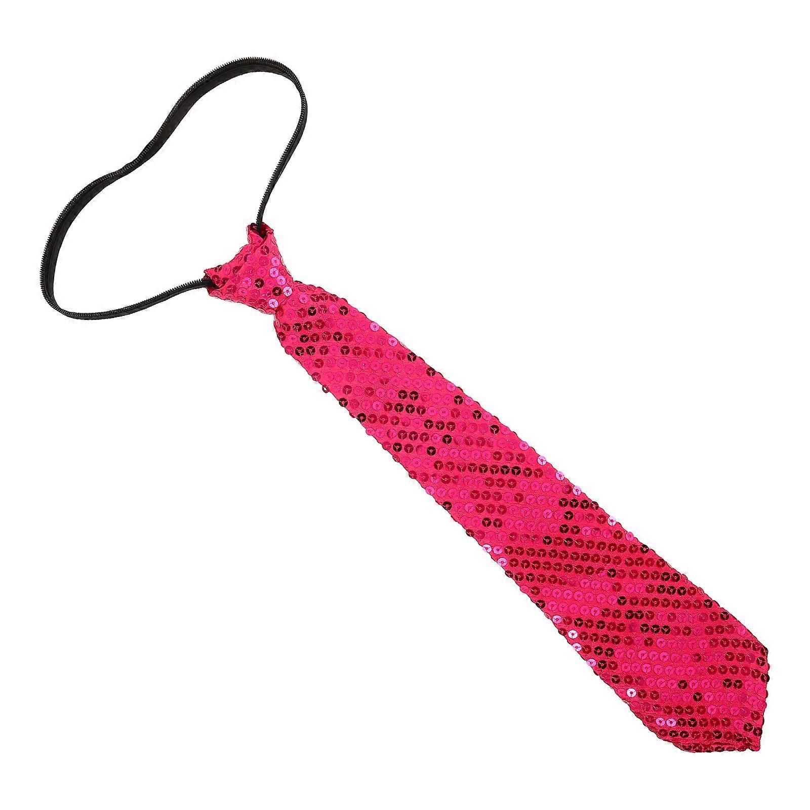 Rosy Sequin Bow Tie for Dance Performance Featuring Comfortable Sparkly Design