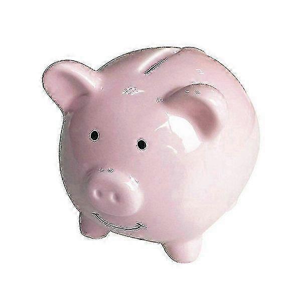 Ceramic piggy bank, pink