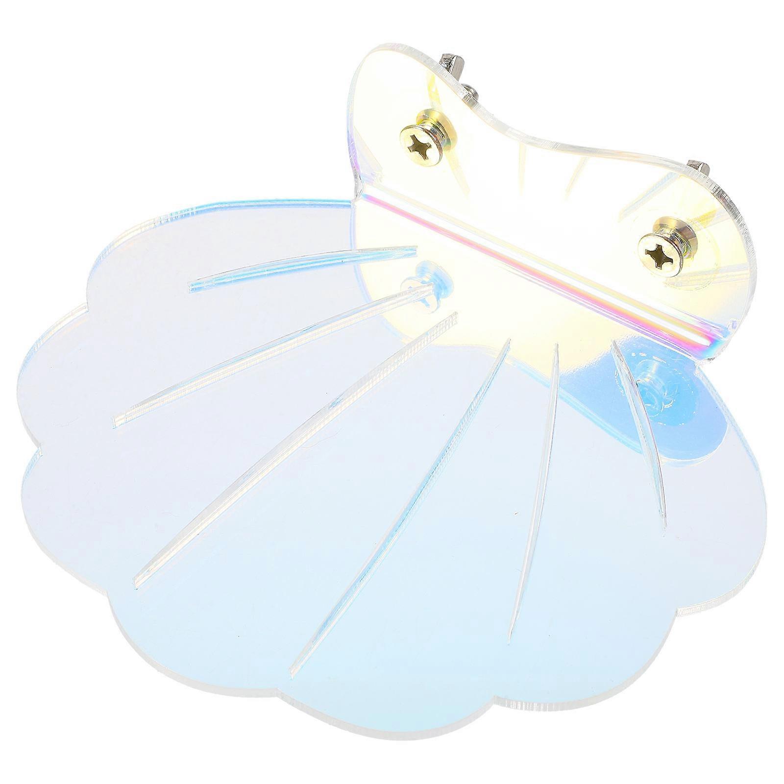 Acrylic Bird Perch Platform Stand for Parrot Cage with Shell Shape