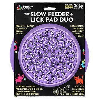 Spunky Pup, The Slow Feeder + Lick Pad Duo, Dog & Cat, 1 Pad