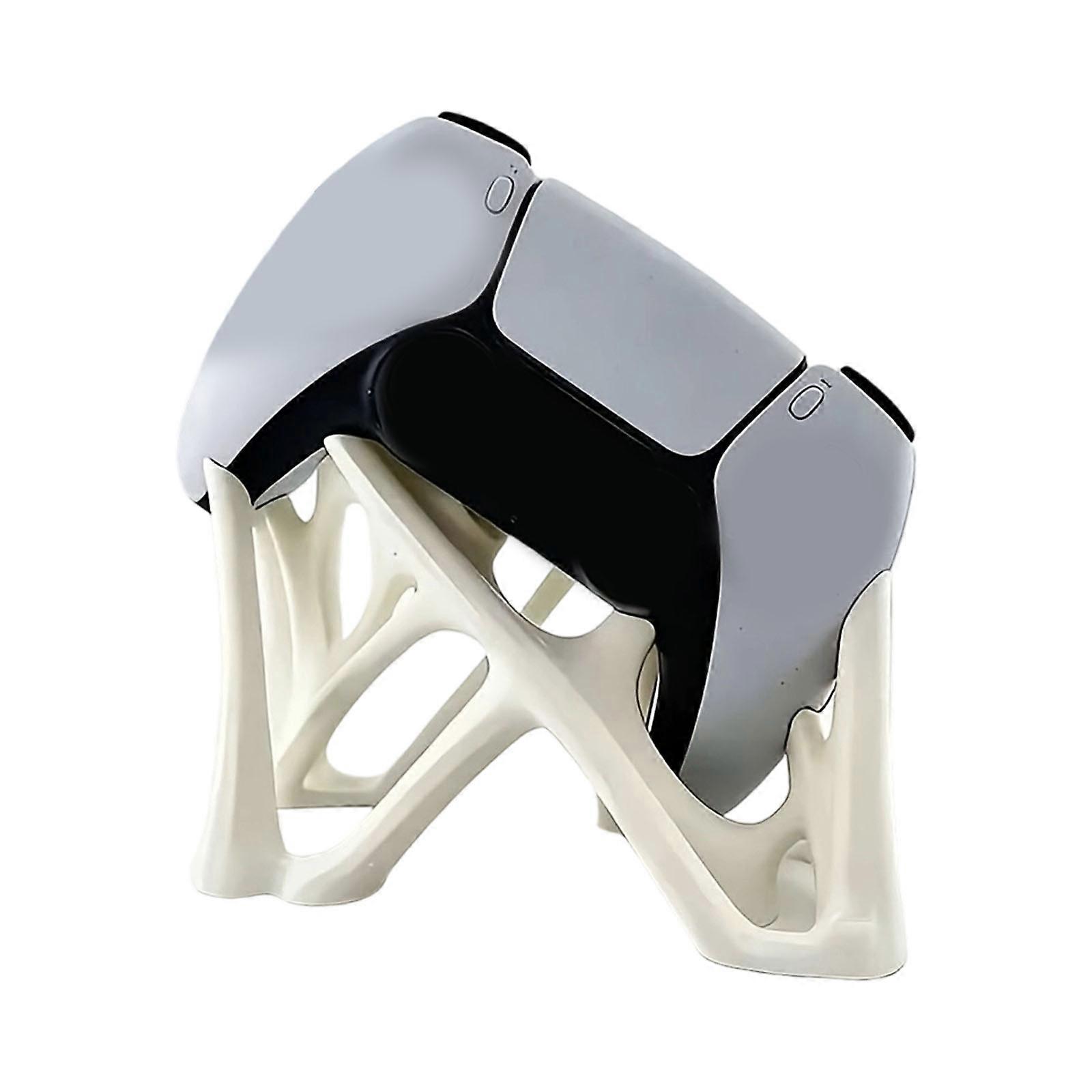 Game Controller Display Stand Plastic Space-Saving Desktop Stand 3D Printed Controller & Headphone Holder  White