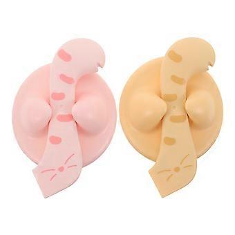 Lot de 2 couvercles et cuillères pour boîtes de nourriture pour animaux de compagnie - Spatule ouvre-boîte mignonne - Spatule en plastique pour mélanger les aliments secs ou humides pour chiens et chats, pour le dosage des repas