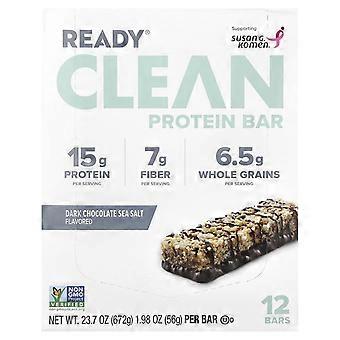 Ready, Clean -proteiinipatukka, tummasuklaa ja merisuola, 12 patukkaa, 56 g/kpl