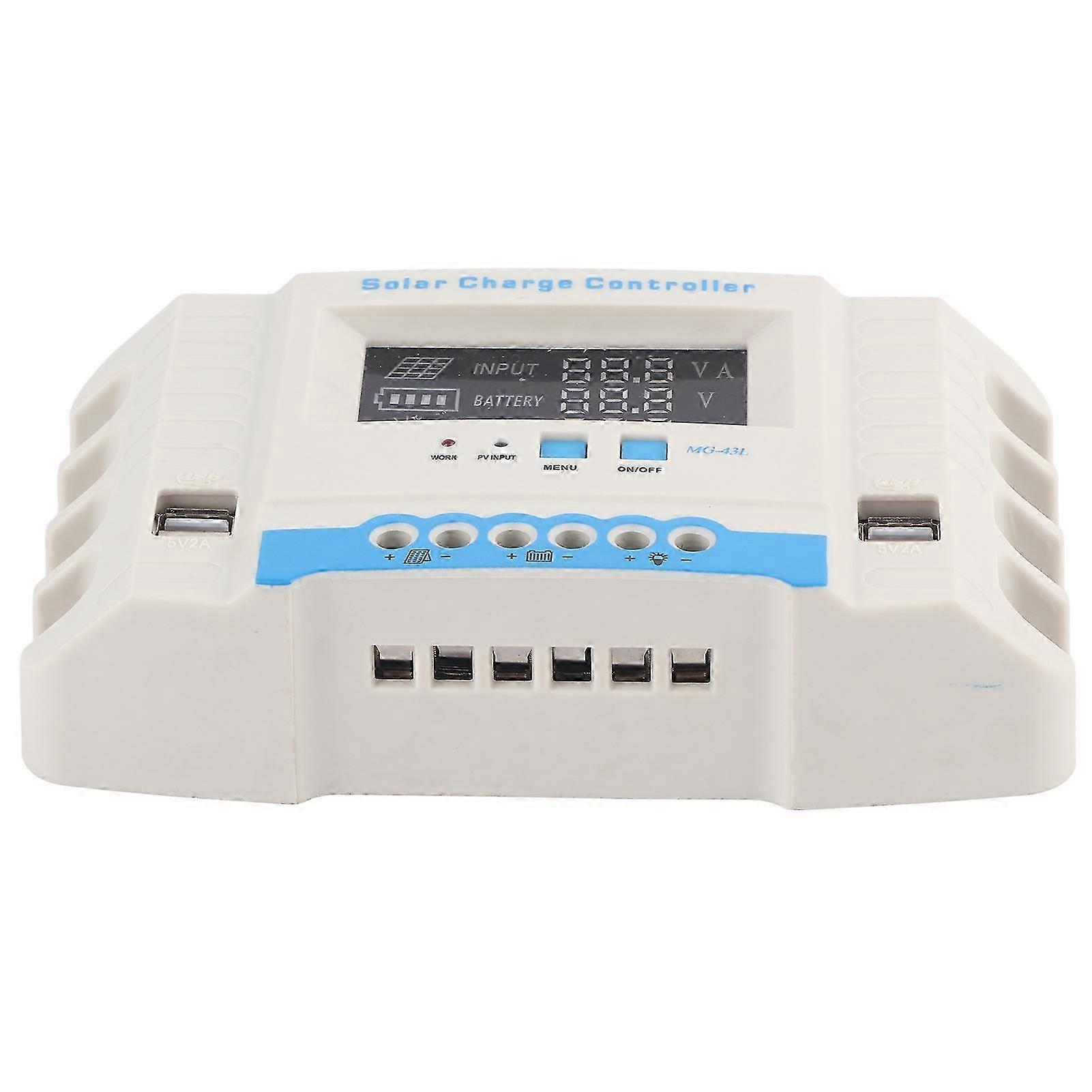 Solar Charge Controller LCD Display Electrical Protection Functions Impact Resistance Panel Regulator40A