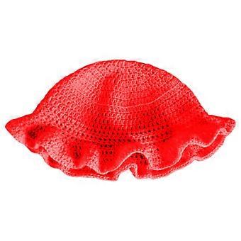 Winter bucket hat voor dames, vissershoed, gebreide hoed met ruches aan de rand, elegante hoed voor fotografie, opvouwbare slappe hoed voor op reis