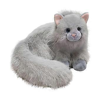 Realistic Cat Plush Toy Lifelike Stuffed Animal Cat Doll Soft Fluffy Cat Throw Pillow Gift for Adults Kids Youth New Arrival S06