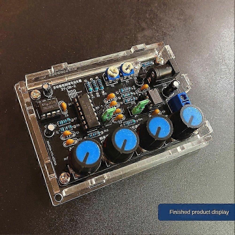 ICL8038 Function Signal Generator Module Sine Square Triangle Signal Generators DIY Welding Practice Kit with Case