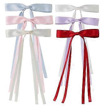 Hair Bow for Women, Dots Hair Bows for Girls, Chain Bows for Hair, Bow Hair Clips with Tail, Hair Bow Clips for Women B