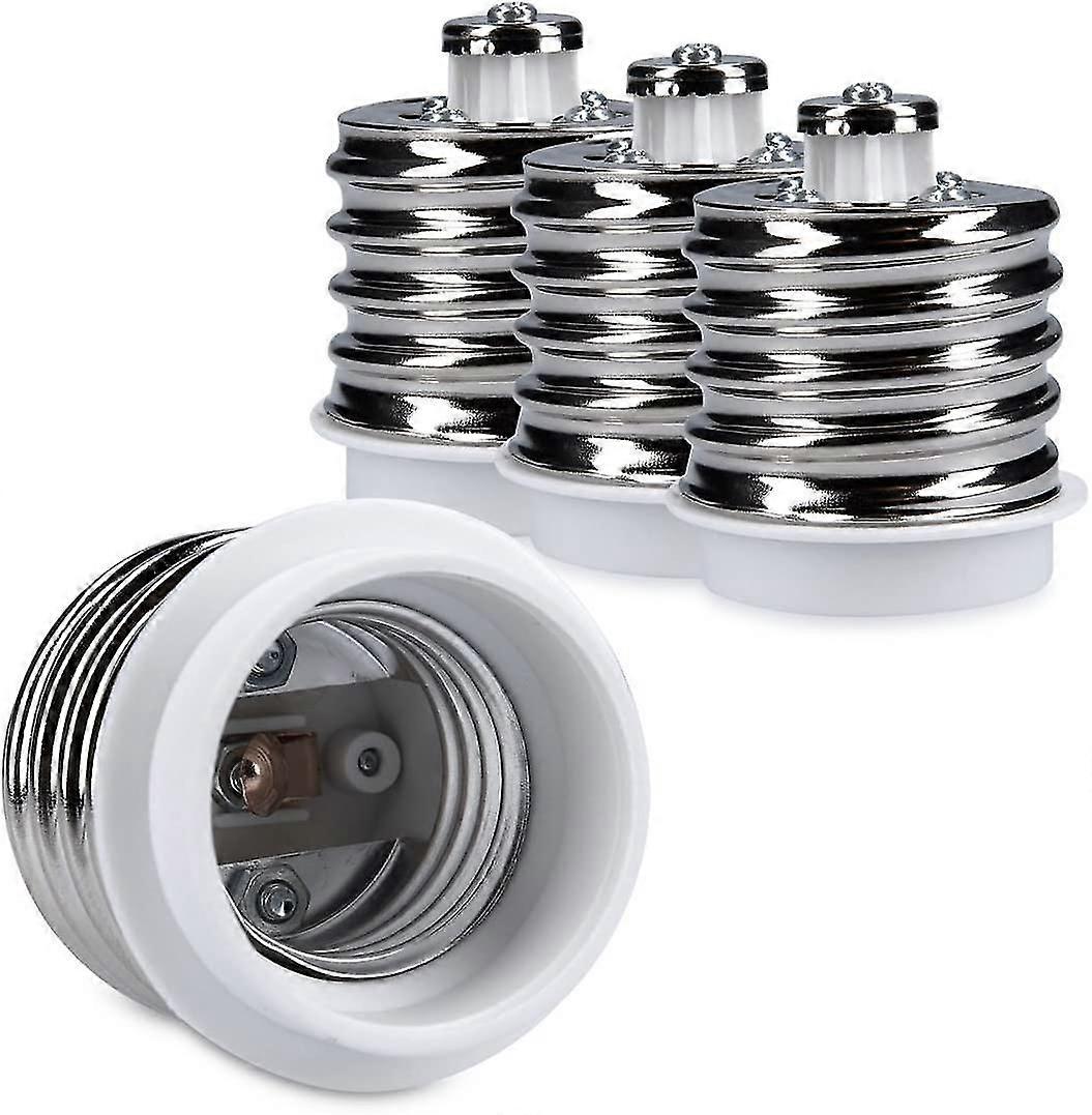 4x Socket Adapter - E40 To E27 Socket Converter - E27 Base Lamp Holder Adapter For Halogen Led Bulb